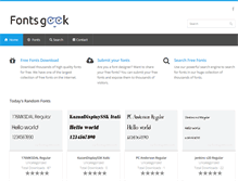 Tablet Screenshot of fontsgeek.com